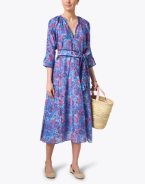 Look image thumbnail - Chufy - Tosh Blue Print Cotton Silk Dress 