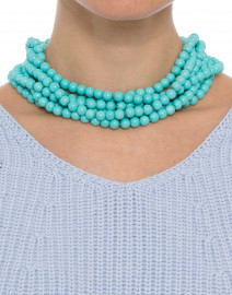 Turquoise Beaded Multi-Strand Necklace