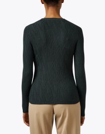 Back image thumbnail - Ecru - Forest Green Sweater
