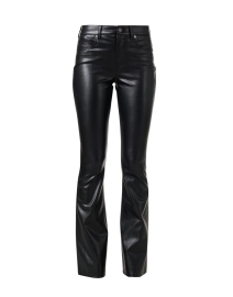Product image thumbnail - Veronica Beard - Beverly Black Faux Leather High Rise Flare Pant