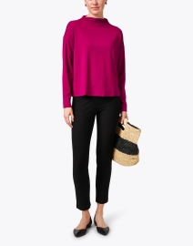 Look image thumbnail - Eileen Fisher - Magenta Stretch Jersey Top