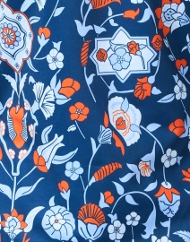 Fabric image thumbnail - Gretchen Scott - Blue and Orange Print Tunic Top