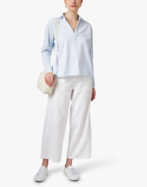 Look image thumbnail - Eileen Fisher - Ivory Wide Leg Ankle Pant