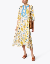 Look image thumbnail - Ro's Garden - Yellow Floral Embroidered Tunic Dress