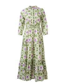 Bazaar Green Print Cotton Dress