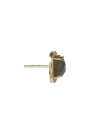 Front image thumbnail - Atelier Mon - Labradorite Square Stud Earrings