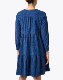 Back image thumbnail - Rosso35 - Blue Print Corduroy Dress