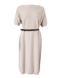 Product image thumbnail - Fabiana Filippi - Beige Lurex Cotton Blend Dress
