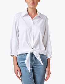 Front image thumbnail - Finley - Emmy White Tie Front Shirt