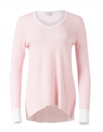 Pink and White Reversible Cotton Sweater
