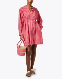 Look image thumbnail - Xirena - Winnie Orange and Pink Check Shirt Dress