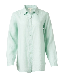 Product image thumbnail - Eileen Fisher - Mint Green Linen Shirt