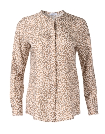 Product image thumbnail - Rosso35 - Cream and Camel Leopard Print Silk Blouse