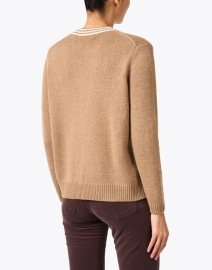 Back image thumbnail - Chinti and Parker - Camel Wool Cashmere Snowflake Sweater