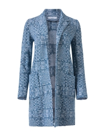 Product image thumbnail - Amina Rubinacci - Rotella Blue Tweed Coat 
