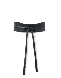 Archer Black Leather Wrap Belt