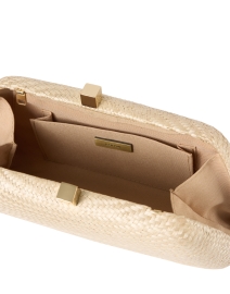 Back image thumbnail - SERPUI - Tina Ivory Straw Clutch with Strap