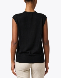Back image thumbnail - Repeat Cashmere - Black Silk Cashmere Sweater