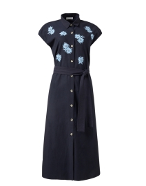 Product image thumbnail - Megan Park - Black Floral Shirt Dress