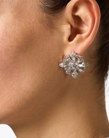 Look image thumbnail - Jennifer Behr - Philomena Crystal Silver Stud Earrings