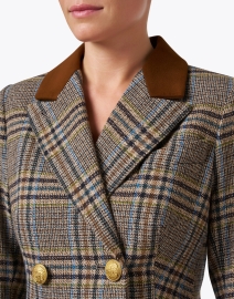 Extra_1 image thumbnail - Smythe - Tan Plaid Patch Pocket Blazer