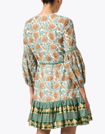 Back image thumbnail - Oliphant - Amber Green Floral Print Dress