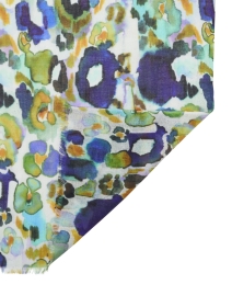 Extra_1 image thumbnail - Kinross - Multi Watercolor Print Silk Cashmere Scarf