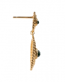 Gas Bijoux - Green Stone Gold Drop Earrings