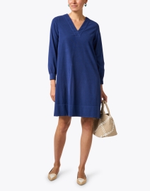 Look image thumbnail - Rosso35 - Navy Blue Corduroy Dress