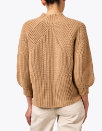 Back image thumbnail - Apiece Apart - Camel Cotton Ribbed Sweater