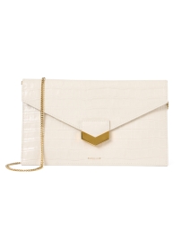Extra_1 image thumbnail - DeMellier - London Ivory Embossed Leather Clutch