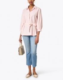 Look image thumbnail - Peserico - Pink Belted Cotton Poplin Top