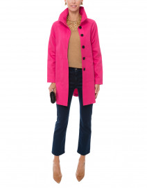 Hot Pink Cotton Twill Coat