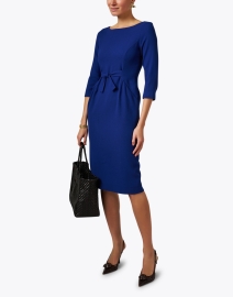 Look image thumbnail - Jane - Serena Blue Wool Crepe Dress