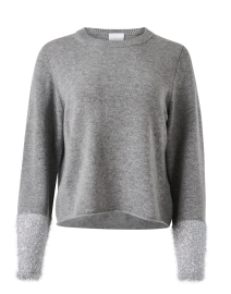 Grey Tinsel Cuff Sweater