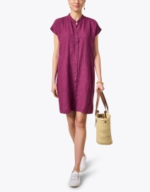 Look image thumbnail - Eileen Fisher - Purple Linen Dress