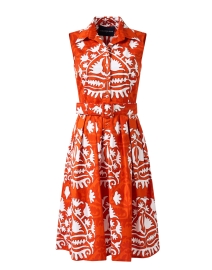 Audrey Orange and White Print Dress