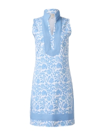 Blue Print Cotton Tunic Dress