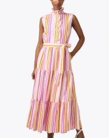 Front image thumbnail - Abbey Glass - Sadie Multi Stripe Dress