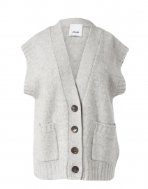 Light Grey Wool Cashmere Knit Vest