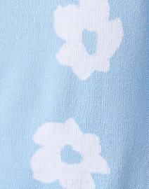 Fabric image thumbnail - Blue - Blue and White Floral Cotton Sweater