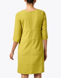 Back image thumbnail - Rosso35 - Yellow Wool Crepe Dress