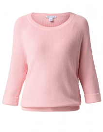 Sugar Pink Cotton Tab Sleeve Sweater