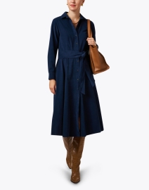 Look image thumbnail - Rosso35 - Navy Corduroy Shirt Dress