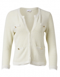 Cream Boucle Sweater Jacket