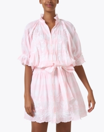 Front image thumbnail - Juliet Dunn - Blouson Pink Print Dress
