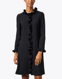 Front image thumbnail - Jane - Pimlico Black Ruffled Dress