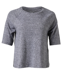 Product image thumbnail - Eileen Fisher - Gray Cotton Crew Neck Top