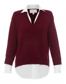 Barolo Red Sweater with White Underlayer 