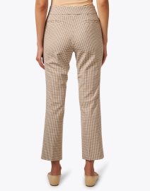 Back image thumbnail - Piazza Sempione - Carla Brown Check Flare Ankle Pant